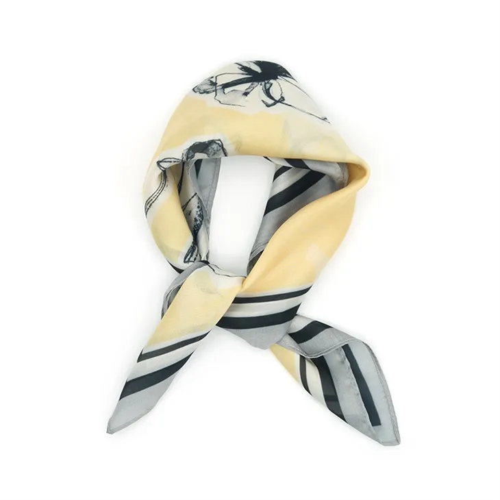 أوشحة بوليستر كلاسيكية مزينة بالزهور