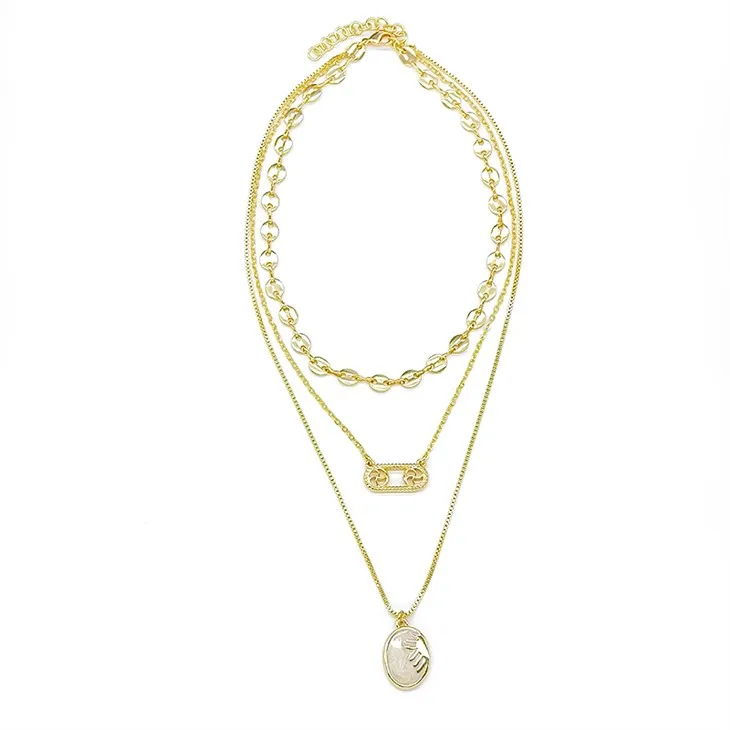 قلادة زودياك الطبقات الذهبية