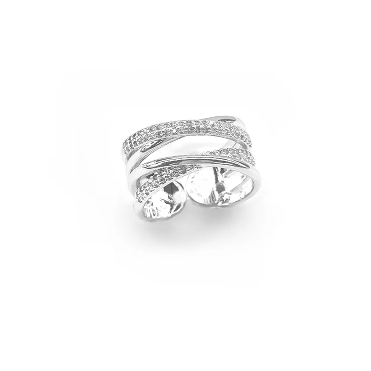 حلقات فضية مصقولة